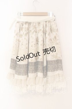 画像2: axes femme / スカーフ柄イレヘムスカート M ベージュ O-25-12-22-031-AX-SK-OW-ZT507