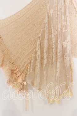 画像2: axes femme / レースレイヤードケープ風鍵編みボレロ M キナリ O-25-12-22-033-AX-TO-OW-OS