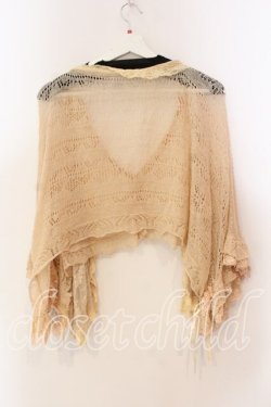 画像3: axes femme / レースレイヤードケープ風鍵編みボレロ M キナリ O-25-12-22-033-AX-TO-OW-OS