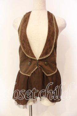 画像1: axes femme / 裾シフォンジレ M ブラウン O-25-12-22-035-AX-TO-OW-OS