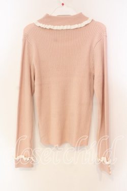 画像2: axes femme / バイカラーフリルローズニット F ピンク O-25-12-23-033-AX-TO-OW-OS