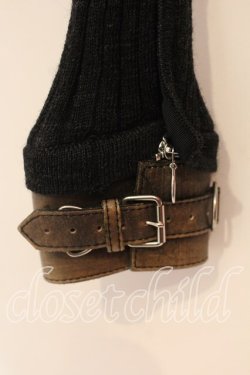 画像2: Jean Paul GAULTIER / スタンドネックリブレザーカフニット T160-168 ブラック O-25-12-23-003-GO-TO-YM-OS