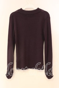 画像2: axes femme / バラボトルネックリブプルオーバー M パープル O-25-12-23-035-AX-TO-OW-OS