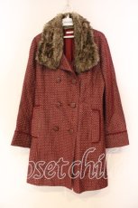 画像1: axes femme / キラキラドットコート M ワイン O-25-12-23-037-AX-CO-IG-ZTC030 (1)
