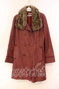 画像1: axes femme / キラキラドットコート M ワイン O-25-12-23-037-AX-CO-IG-OS