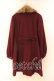 画像2: axes femme / ファー衿ポケットレースアップコート M ワイン O-25-12-23-038-AX-CO-IG-OS (2)