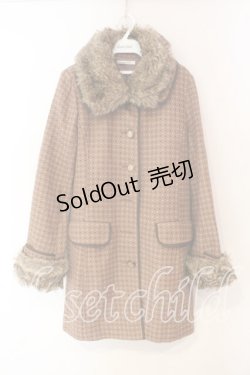 画像1: axes femme / キラキラ2色ドットコート M ピンクベージュ O-25-12-23-039-AX-CO-IG-OS