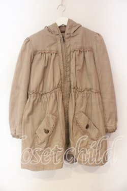 画像1: axes femme / 前立てファーモッズコート  ピンクベージュ O-25-12-23-043-AX-CO-IG-OS