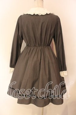 画像3: Amavel / リボンタイ付きストライプワンピース F グレー O-25-12-23-051-CA-OP-YM-OS