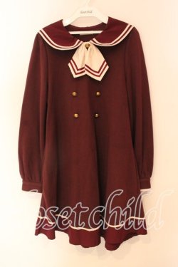 画像1: Amavel / セーラースウェットワンピース F ワイン O-25-12-23-052-CA-OP-YM-OS