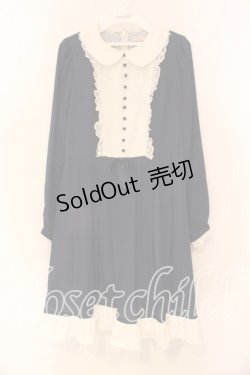 画像1: axes femme POETIQUE / レース切り替えワンピース M コン O-25-12-23-054-AX-OP-YM-OS