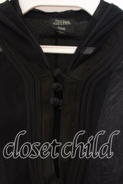 画像2: Jean Paul GAULTIER / ノースリーブパワーネット魔女フードトップス 40 ブラック O-25-12-23-004-GO-TO-YM-OS