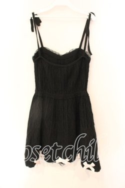 画像2: Swankiss / ケーブル編みニットリボンワンピース  クロ O-25-12-23-055-CA-OP-YM-OS