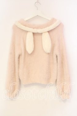 画像2: Amavel / うさみみシャギーニットプルオーバー F ピンク O-25-12-23-056-CA-TO-YM-OS