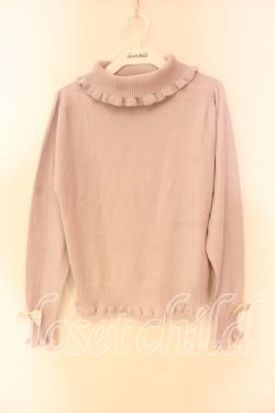 画像1: Amavel / テレコフリルタートルニット  ラベンダー O-25-12-23-057-CA-TO-YM-OS