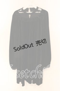 画像1: Amavel / ベロアAラインワンピース  クロ O-25-12-23-060-CA-OP-IG-ZT216