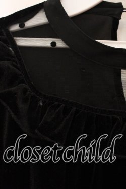 画像2: Amavel / ベロアAラインワンピース  クロ O-25-12-23-060-CA-OP-IG-OS