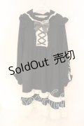 安可工作室 / レースアップワンピース  クロ×シロ O-25-12-23-062-0-OP-IG-ZT107