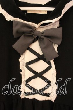 画像2: 安可工作室 / レースアップワンピース  クロ×シロ O-25-12-23-062-0-OP-IG-OS