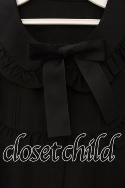 画像2: Ank Rouge / ヨークフリルリボンブラウス  クロ O-25-12-23-068-CA-BL-IG-OS