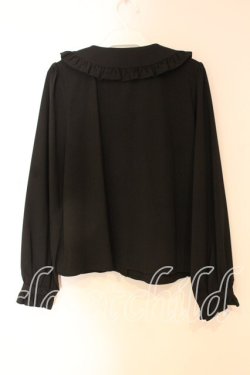 画像3: Ank Rouge / ヨークフリルリボンブラウス  クロ O-25-12-23-068-CA-BL-IG-OS