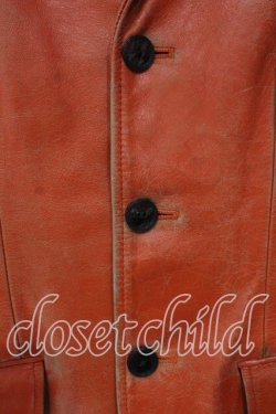 画像2: Jean Paul GAULTIER / ユーズドカウレザーテーラードジャケット 40 オレンジ O-25-12-23-001-GO-CO-YM-OS