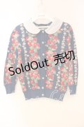 Jane Marple / Strawberry Topiaryのカーディガン Ｍ ネイビー O-25-12-23-070-JM-TO-IG-ZT216
