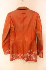 画像3: Jean Paul GAULTIER / ユーズドカウレザーテーラードジャケット 40 オレンジ O-25-12-23-001-GO-CO-YM-OS (3)