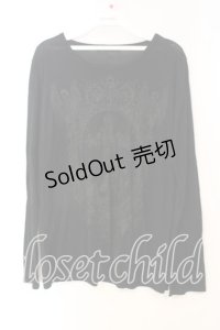 ALGONQUINS / フレームクロスカットソー UNISEX ブラック O-25-12-23-009-AL-TO-YM-OS