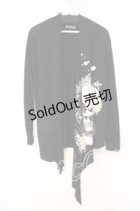 HELL CAT PUNKS / スカルプリントカーディガン F ブラック O-25-12-23-010-PU-TO-YM-OS