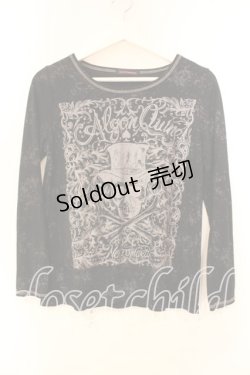 画像1: ALGONQUINS / ハットスカルプリントカットソー  ブラック O-25-12-23-013-AL-TO-YM-OS