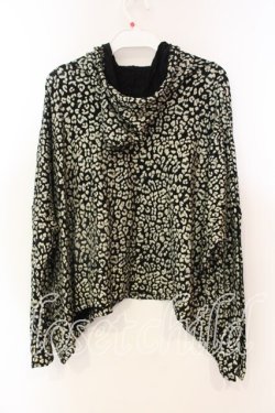 画像3: ALGONQUINS / レオパードイレヘムワイドパーカー  ブラックｘミント系 O-25-12-23-014-AL-TO-YM-OS