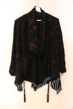 画像1: ALGONQUINS / ムラ染めショールカーディガン  ブラックｘパープル O-25-12-23-015-AL-TO-YM-OS