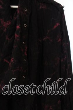 画像2: ALGONQUINS / ムラ染めショールカーディガン  ブラックｘパープル O-25-12-23-015-AL-TO-YM-OS