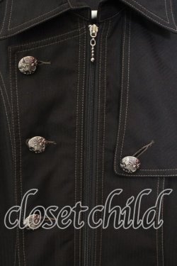 画像2: ALGONQUINS / フラップスカート付きアシンメトリーワンピース F ブラック O-25-12-23-016-AL-OP-YM-OS