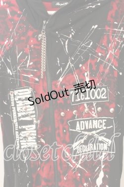 画像2: SEX POT ReVeNGe / パッチデザインロングパーカー M ブラックｘレッド O-25-12-23-020-SP-TO-YM-OS