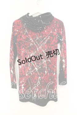 画像3: SEX POT ReVeNGe / パッチデザインロングパーカー M ブラックｘレッド O-25-12-23-020-SP-TO-YM-OS