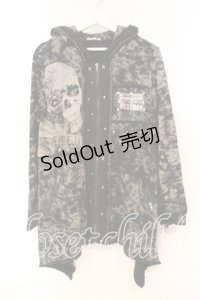 SEX POT ReVeNGe / イレヘムブリーチデストロイパーカー  グレーｘブラック O-25-12-23-021-SP-TO-YM-OS