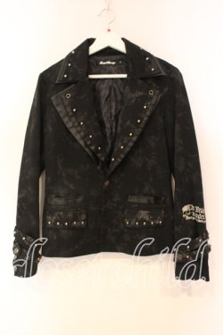 画像1: SEX POT ReVeNGe / 総柄スタッズジャケット M ブラック O-25-12-23-022-SP-JA-YM-OS