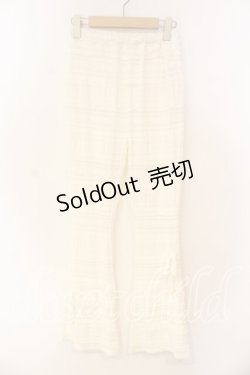 画像1: merry jenny / リボンレースフレアパンツ F ホワイト O-25-12-23-026-LO-PA-YM-OS