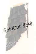 Qutie Frash / 2025プレミアム〜黒蝶〜後ろロングラップスカ-ト  ブラック O-25-12-23-030-QU-SK-YM-OS