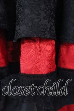 画像2: Qutie Frash / アシメラップスカート  ブラックｘレッド O-25-12-23-031-QU-SK-YM-OS