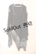 Qutie Frash / 着物チュニック  ブラック O-25-12-25-037-QU-OP-IG-OS