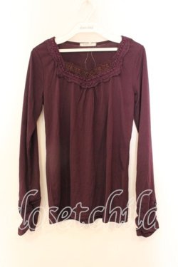 画像1: axes femme / パール使いインナープルオーバー M パープル O-25-12-25-006-AX-TO-IG-OS