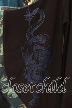 画像3: Qutie Frash / アシメ着物カーデ  ブラック×グリーン O-25-12-25-038-QU-JA-IG-OS