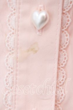 画像3: BABY,THE STARS SHINE BRIGHT / ロゴ刺繍入りリボンタイ付フリルブラウス【リボンタイ欠品】  ピンク O-25-12-25-041-BA-BL-IG-OS