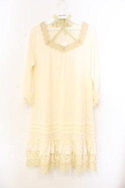 画像1: axes femme / ギャザースリーブロングインナーカットソー M アイボリー O-25-12-25-007-AX-TO-IG-OS