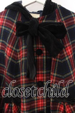 画像2: metamorphose / ロイヤルチェックマント  クロ O-25-12-25-046-ME-JA-IG-OS