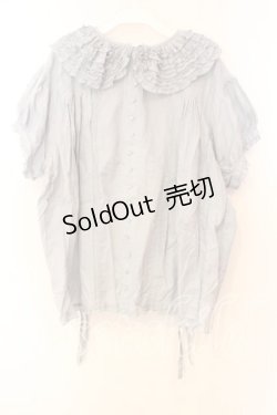 画像3: WONDERFUL WORLD / ピコフリルタックプルブラウス【お直しあり】  サックス O-25-12-25-053-LO-BL-IG-OS