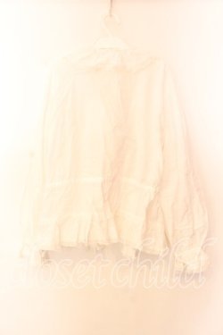 画像3: PINK HOUSE / タックフリルオーバーブラウス  シロ O-25-12-25-054-LO-BL-IG-OS